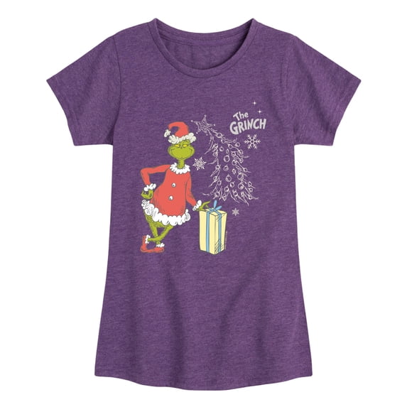 The Grinch - Grinch Present - Youth Girls Fitted Short Sleeve T-Shirt