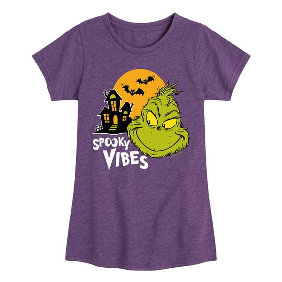 The Grinch - Grinch Spooky Vibes - Toddler & Youth Girls Short Sleeve Graphic T-Shirt