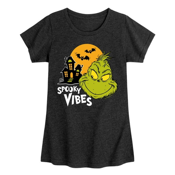 The Grinch - Grinch Spooky Vibes - Toddler & Youth Girls Short Sleeve Graphic T-Shirt