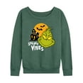 thumbnail image 1 of The Grinch - Grinch Spooky Vibes - Women's Lightweight French Terry Long Sleeve Shirt, 1 of 5
