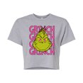 thumbnail image 1 of The Grinch - Grinch Stacked - Juniors Cropped Cotton Blend T-Shirt, 1 of 5