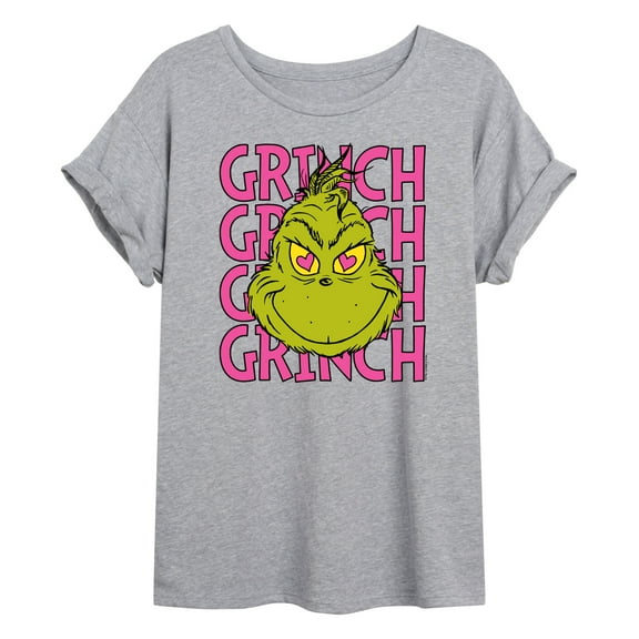 The Grinch - Grinch Stacked - Juniors Ideal Flowy Muscle T-Shirt