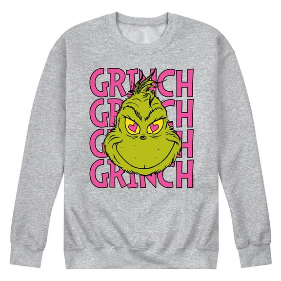 The Grinch - Grinch Stacked - Men's Crew Neck Fleece Pullover