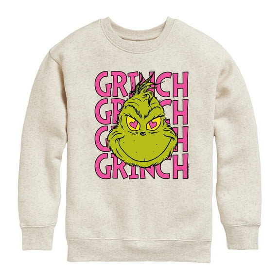 The Grinch - Grinch Stacked - Toddler & Youth Crewneck Fleece Sweatshirt