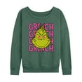 thumbnail image 1 of The Grinch - Grinch Stacked - Women's Lightweight French Terry Long Sleeve Shirt, 1 of 5