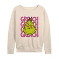 thumbnail image 1 of The Grinch - Grinch Stacked - Women's Lightweight French Terry Long Sleeve Shirt, 1 of 5