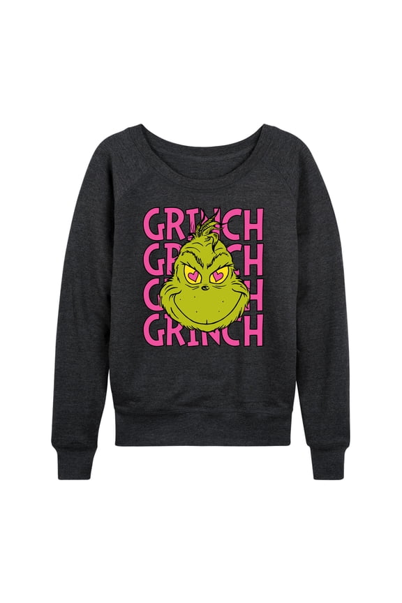 The Grinch - Grinch Stacked - Women's Lightweight French Terry Long Sleeve Shirt