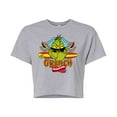 thumbnail image 1 of The Grinch - Grinch Surfing - Juniors Cropped Cotton Blend T-Shirt, 1 of 4