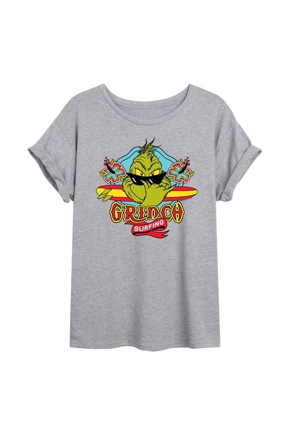 The Grinch - Grinch Surfing - Juniors Ideal Flowy Muscle T-Shirt