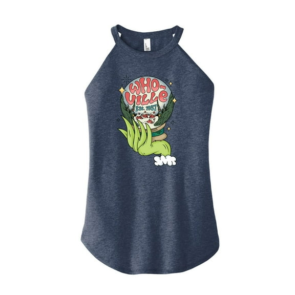 The Grinch - Grinch Whoville Globe - Juniors High Neck Tank Top