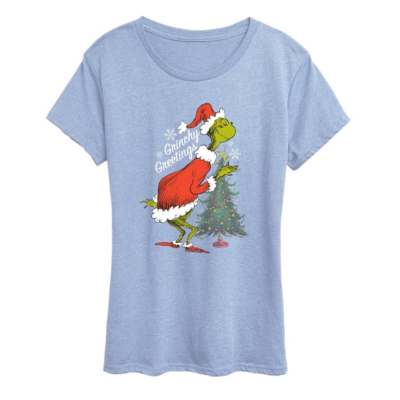 The Grinch - Grinchy Greetings - Women's Short Sleeve Graphic T-Shirt