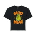 thumbnail image 1 of The Grinch - Hallo Mean - Juniors Cropped Cotton Blend T-Shirt, 1 of 5