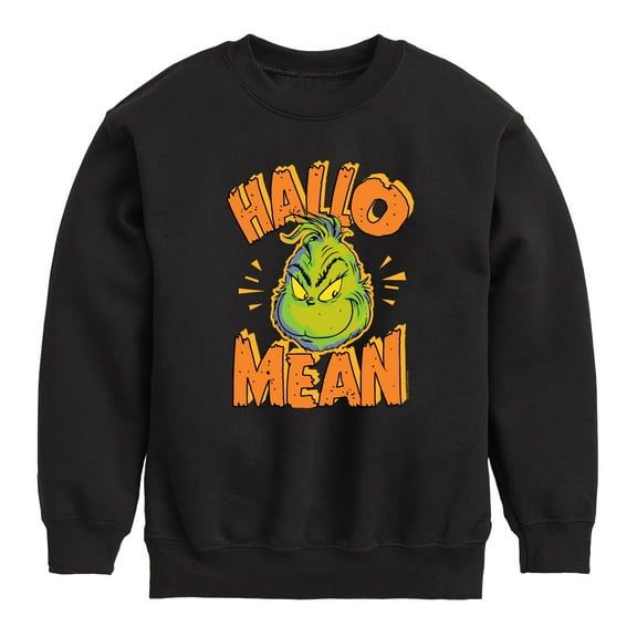 The Grinch - Hallo Mean - Toddler & Youth Crewneck Fleece Sweatshirt