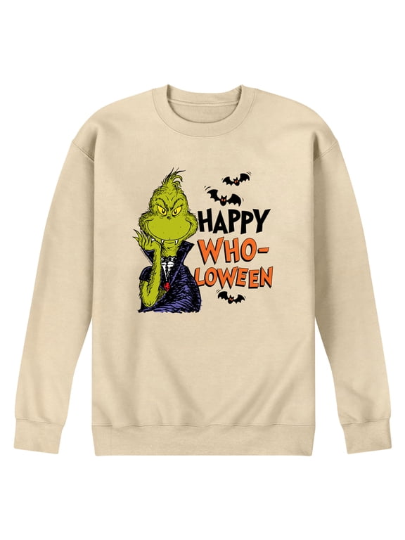 The Grinch - Happy Who-loween Men's Graphic Fleece Sweatshirt