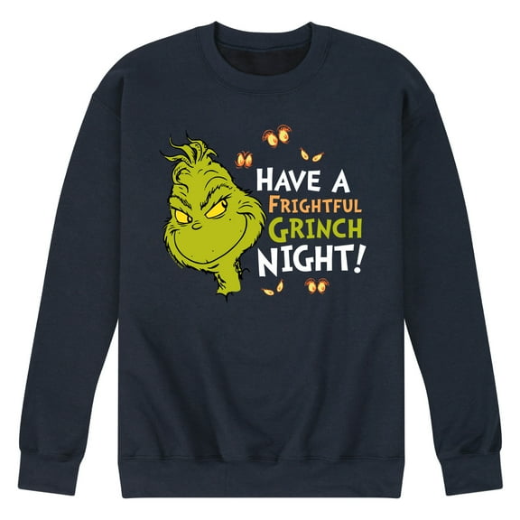 The Grinch  - Have A Frightful Grinch Night - Men's Crew Neck Fleece Pullover
