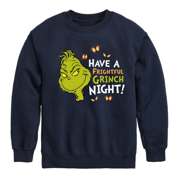 The Grinch - Have A Frightful Grinch Night - Toddler & Youth Crewneck Fleece Sweatshirt