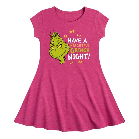 The Grinch - Have A Frightful Grinch Night - Toddler & Youth Girls Fit & Flare Dress