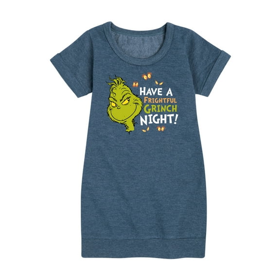 The Grinch - Have A Frightful Grinch Night  - Toddler & Youth Girls Fleece Dress