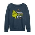 thumbnail image 1 of The Grinch - Have A Frightful Grinch Night  - Women's Lightweight French Terry Long Sleeve Shirt, 1 of 5