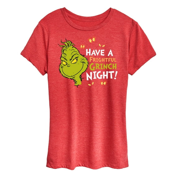 The Grinch - Have A Frightful Grinch Night  - Women's Short Sleeve Graphic T-Shirt