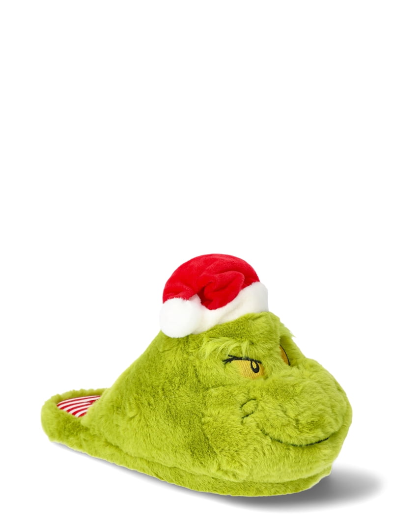 Seuss Grinch Adult Slippers Cozy Padded Design