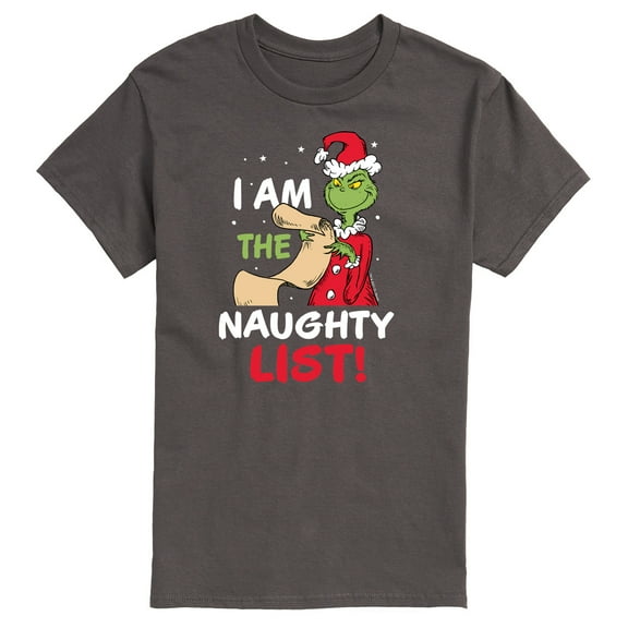 The Grinch - I Am The Naughty List - Men's Short Sleeve Graphic T-Shirt