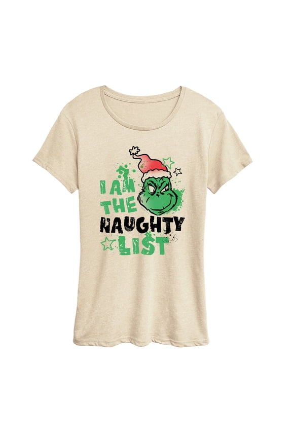 The Grinch - I Am the Naughty List - Women's Short Sleeve Graphic T-Shirt