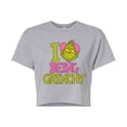 thumbnail image 1 of The Grinch - I Love Being Grinchy - Juniors Cropped Cotton Blend T-Shirt, 1 of 5