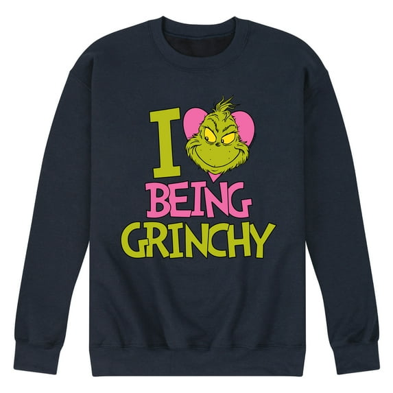 The Grinch - I Love Being Grinchy - Men's Crew Neck Fleece Pullover
