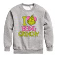 thumbnail image 1 of The Grinch - I Love Being Grinchy - Toddler & Youth Crewneck Fleece Sweatshirt, 1 of 5