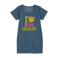 thumbnail image 1 of The Grinch - I Love Being Grinchy - Toddler & Youth Girls Fleece Dress, 1 of 5