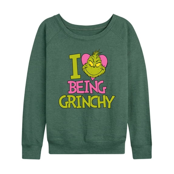 The Grinch - I Love Being Grinchy - Women's Lightweight French Terry Long Sleeve Shirt