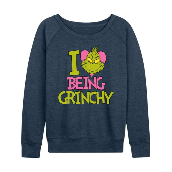The Grinch - I Love Being Grinchy - Women's Lightweight French Terry Long Sleeve Shirt