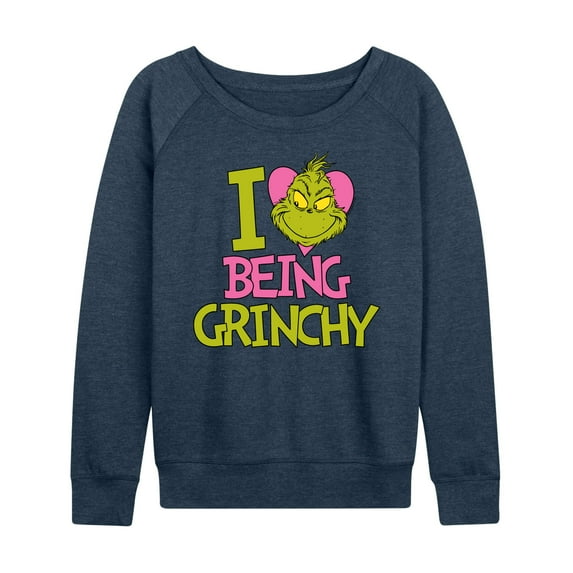 The Grinch - I Love Being Grinchy - Women's Lightweight French Terry Long Sleeve Shirt