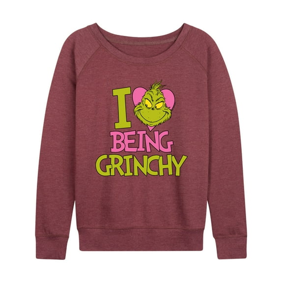 The Grinch - I Love Being Grinchy - Women's Lightweight French Terry Long Sleeve Shirt