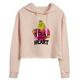 thumbnail image 1 of The Grinch - I'd Steal Your Heart  - Juniors Cropped Pullover Hoodie, 1 of 5