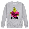 thumbnail image 1 of The Grinch - I'd Steal Your Heart - Men's Crew Neck Fleece Pullover, 1 of 5