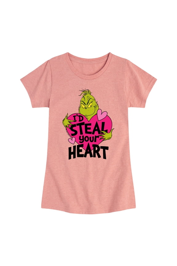 The Grinch - I'd Steal Your Heart - Toddler & Youth Girls Short Sleeve Graphic T-Shirt