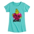 thumbnail image 1 of The Grinch - I'd Steal Your Heart  - Toddler & Youth Girls Short Sleeve Graphic T-Shirt, 1 of 5