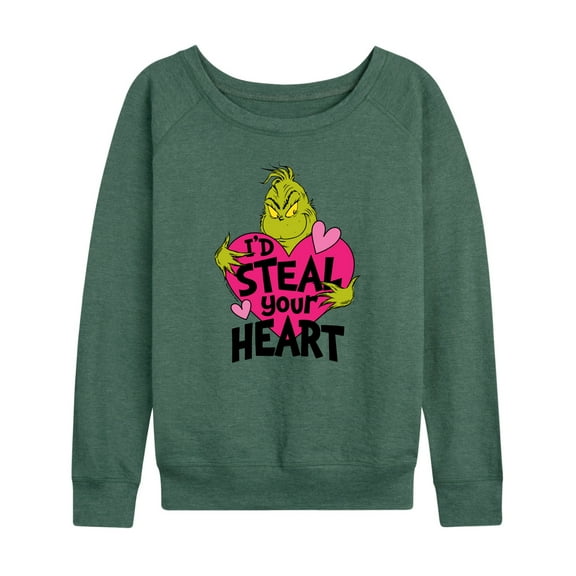 The Grinch - I'd Steal Your Heart - Women's Lightweight French Terry Long Sleeve Shirt