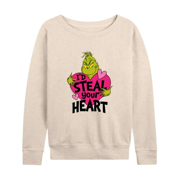 The Grinch - I'd Steal Your Heart - Women's Lightweight French Terry Long Sleeve Shirt