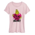 thumbnail image 1 of The Grinch - I'd Steal Your Heart - Women's Short Sleeve Graphic T-Shirt, 1 of 3