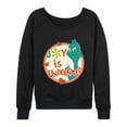 thumbnail image 1 of The Grinch - Joy Is Underrated - Women's French Terry Long Sleeve Pullover, 1 of 4