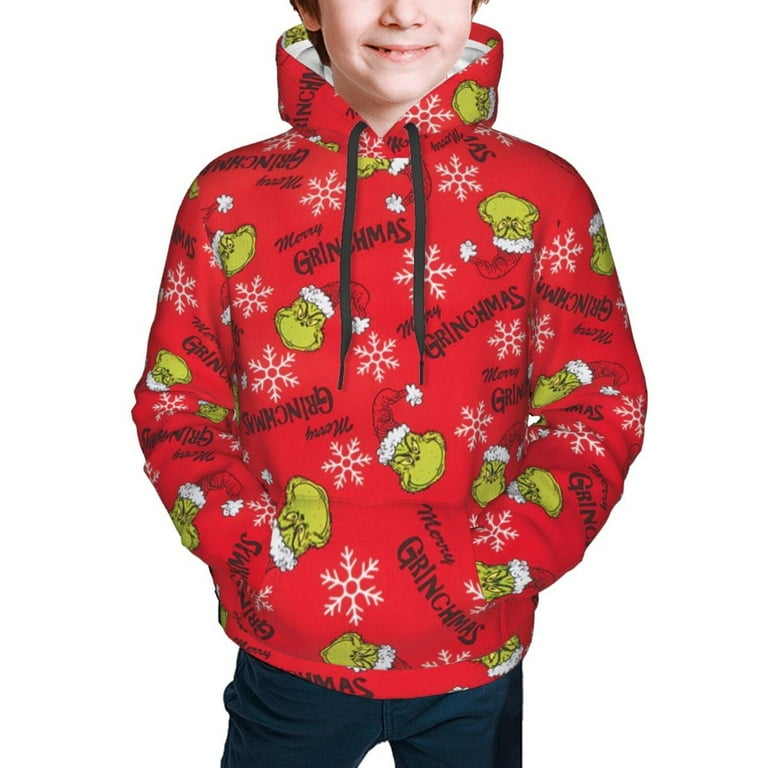 The Grinch Kids' Hoodie 3D Print Sweatshirt Soft Pullover Hooded
