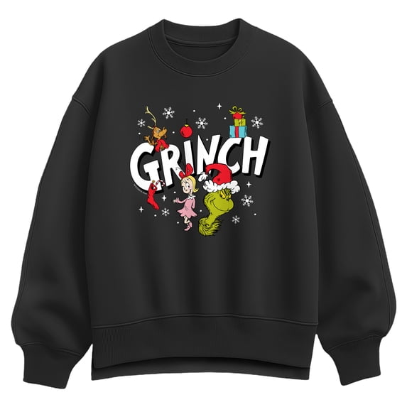 The Grinch - Logo Group Oversized Fleece Crew Sweatshirt