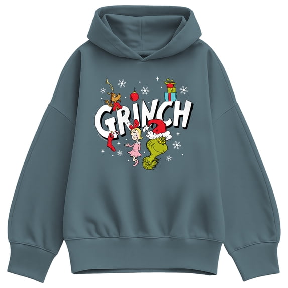 The Grinch - Logo Group Women's Oversized Fleece Hoodie Sweatshirt