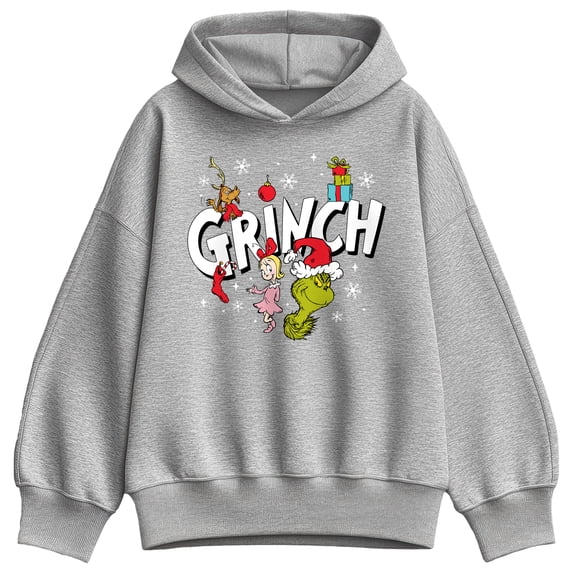 The Grinch - Logo Group Women's Oversized Fleece Hoodie Sweatshirt