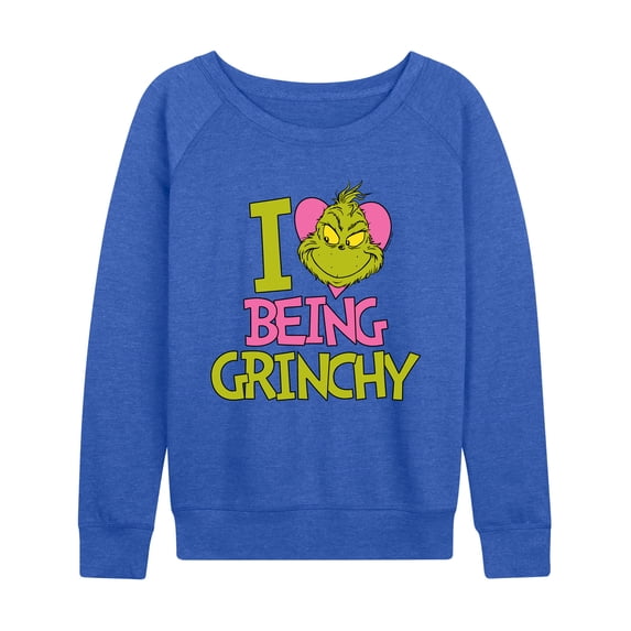 The Grinch - Love Being Grinchy - Women's French Terry Long Sleeve Pullover