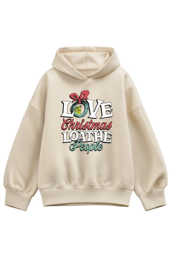 The Grinch - Love Christmas Oversized Fleece Hoodie Sweatshirt