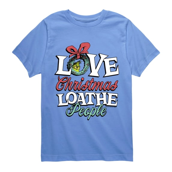 The Grinch - Love Christmas - Youth Boys Short Sleeve Graphic T-Shirt